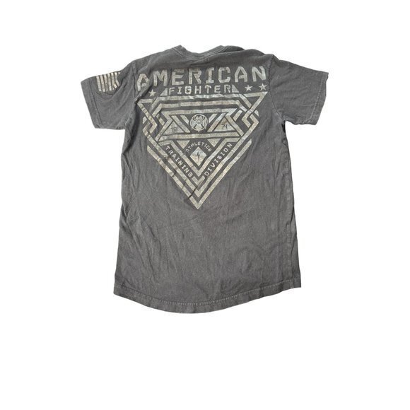 American Fighter Shirt Mens Small Black Distressed‎ MMA Gym Workout Casual |L1 - Picture 3 of 6
